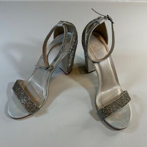 DB Studio Britt Rhinestone Embellished Block Heels Women’s Size 8
